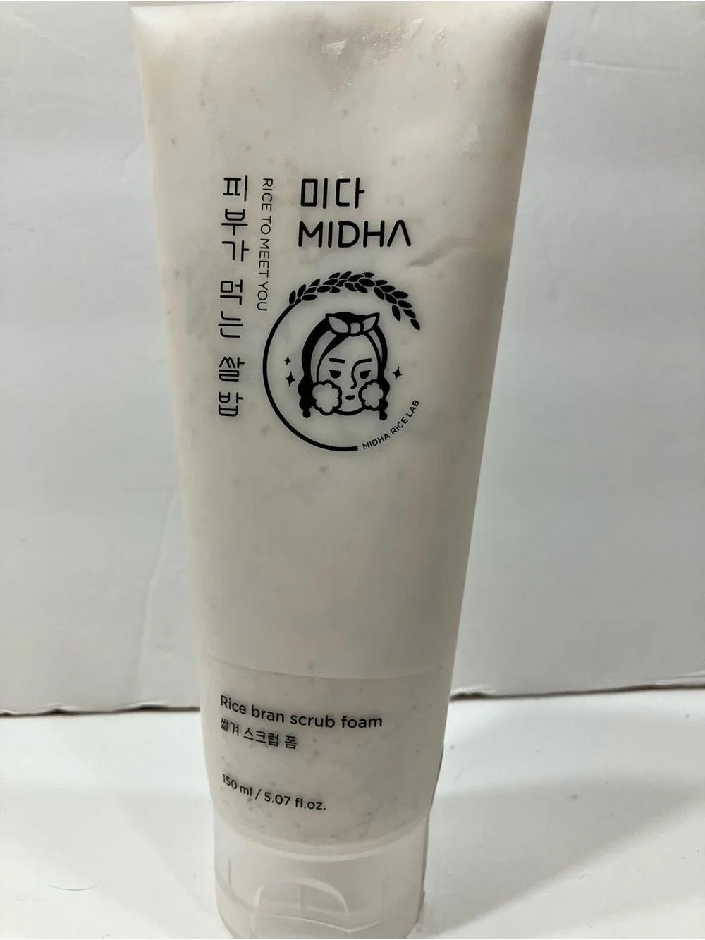 MIDHA Rice Bran Scrub Foam 5.07fl.oz/150ml Made in Korea